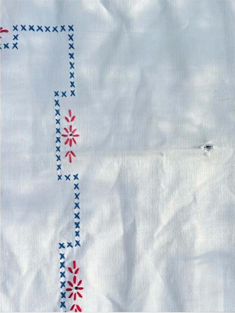 Vintage embroidered tablecloth